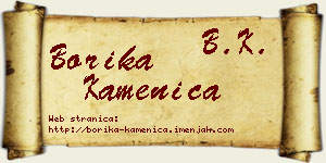 Borika Kamenica vizit kartica